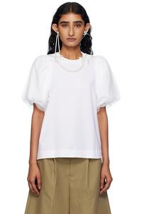 Топ с рукавами-фонариками и декоративными вставками из тюля Simone Rocha, мультиколор