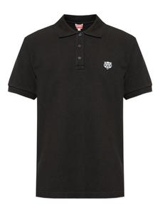 Рубашка поло Kenzo с вышитым тигром, черный