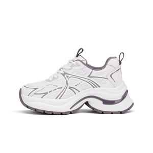 Женские кроссовки с низким верхом, увеличивающие рост, с противоскользящей подошвой и износостойкими дышащими свойствами Hotwind, 113 Silver Black