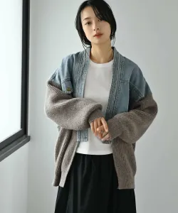 Джинсовая свободная вязаная куртка Style Deli, цвет Gray