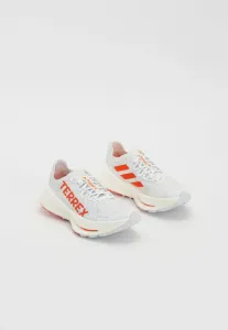 Кроссовки для бега по пересеченной местности agravic speed ultra Adidas Terrex, Cloud White/Impact Orange/Dash Grey