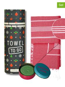 Towel to Go Набор из 2 предметов: "Велнес и спа" в розовом цвете