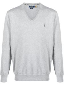 Polo Ralph Lauren джемпер с вышивкой, серый