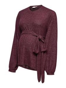 MAMALICIOUS Лонгслив 'MLAlice Vita' в цвете Wine Red