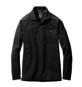 Поло с длинным рукавом BURTLE (унисекс) на все сезоны, черное, размер 665 35 3L