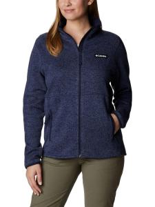 COLUMBIA Флисовый свитер W, водонепроницаемый, с застежкой-молнией, женский, синий