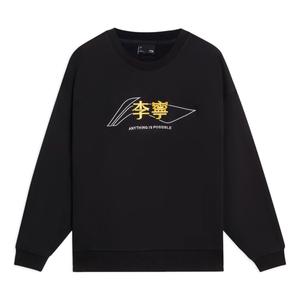 Спортивная толстовка Li-Ning Anything Is Possible Graphic Sweatshirt 'Black' AWDSF97-2, черный