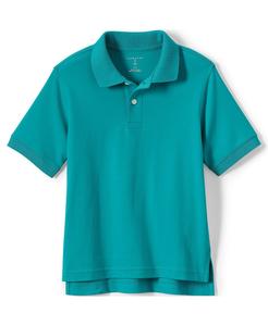 Школьная форма, детская рубашка-поло с короткими рукавами и интерлоком Lands' End