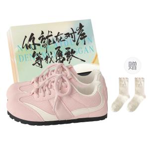 JimiXiong Женские низкие скейтерские кроссовки Pink+Box+Gift Socks, цвет Pink+Box+Gift Socks