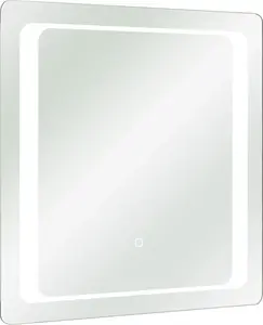 Зеркало для ванной комнаты Saphir "Зеркало Quickset со светодиодной подсветкой и сенсорным датчиком, ширина 70 см", прямоугольное зеркало, светодиод 12 В, 1250 лм, настенное зеркало 70х70х3 см, цвет Alufarben