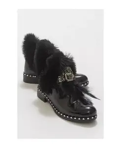 Полина меховые сапоги (женские) Prologue Shoes, черный