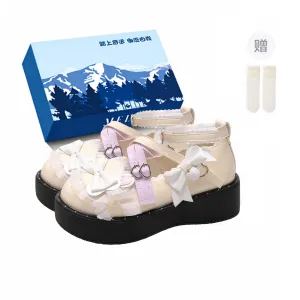 Fawn Miri Туфли Мэри Джейн на массивном каблуке женские бежевые эксклюзивная коробка в комплекте с носками, цвет Beige-Exclusive Shoe Box-Comes with Socks