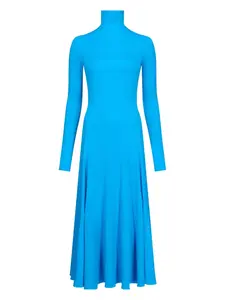 Миди-платье с сердцевидной спинкой Alaïa, синий