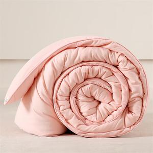 Fuanna Хлопковое одеяло 180х220 см, двойной слой на молнии, 4+3 кг, цвет розовый нефрит