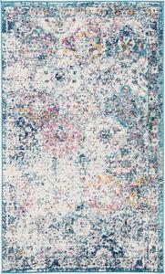 Ковер для декора коллекции Madison от SAFAVIEH, 69 x 122 см,  - Navy & Teal, дизайн в стиле бохо с эффектом потертости, не линяет и прост в уходе, идеален для помещений с высокой проходимостью: прихожая, гостиная, спальня (MAD611N)