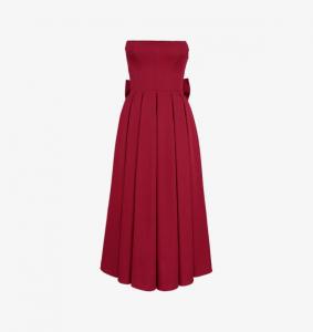 Платье миди без бретелек с бантом на спине от Pandora House Of Cb, цвет rhubarb