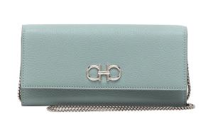 Ferragamo Сумка через плечо из телячьей кожи, кроссбоди, кошелек Regular женский светло-зеленый