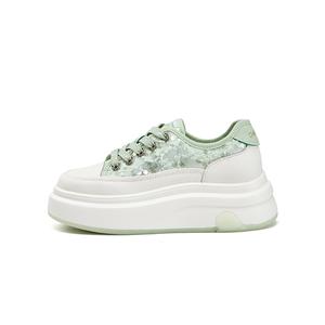 Кроссовки для скейтбординга Cow Split Leather Low top женские DAPHNE, зеленый