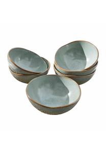 Набор мисок Loberon, 6 штук, бирюзовый / коричневый