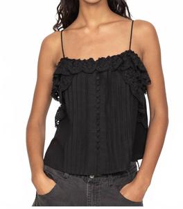 Топ Embroidered Camisole In Black SEA