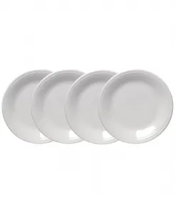 Набор классических обеденных тарелок с ободком, 4 штуки Fiesta, белый