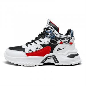 Кроссовки WARRIOR Lifestyle Shoes Men Mid-top Black/White/Red, черный/белый/красный