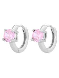 Женские серьги-кольца Adeliás из серебра 925 пробы с кубическим цирконием, диаметр 9 мм