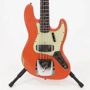 Fender Custom Shop S24 Limited Edition 64 Jazz Bass Relic - состаренный таитянский коралл с грифом из клена