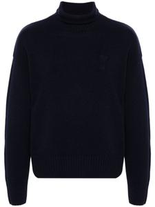 AMI Paris свитер с высоким воротником, синий