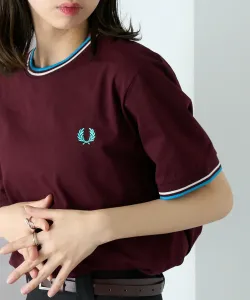 Фред Перри / Футболка с двойной отделкой / Логотип Fred Perry Tipline One-Point