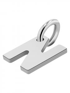 Adeliás Универсальный кулон - кулон в виде буквы N, изготовленный из серебра 925 пробы