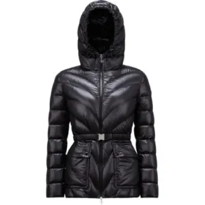 Argenno Belted Down Jacket Moncler, черный