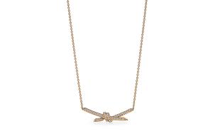 TIFFANY & CO. Тиффани Knot серия 18K золото, бриллиантовые колье женские золотые
