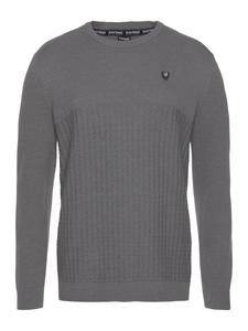 вязаный свитер серого меланжа Bruno Banani