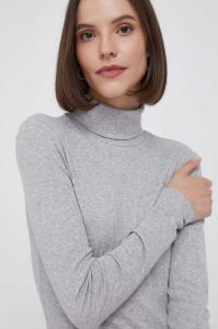 Хлопковая рубашка с длинными рукавами United Colors of Benetton, серый