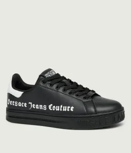 Кожаные кроссовки FONDO COURT 88 DIS. СКК Versace Jeans Couture, черный