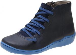 Женские модные ботинки однотонного цвета, с боковой застежкой-молнией, на мягкой подошве, удобные ботинки с округлым носком, ежедневная обувь с поддержкой свода стопы HuayoRong, Blue