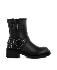 Карибу Харнес Деталь Байкер Ботинки Women London Rag, черный