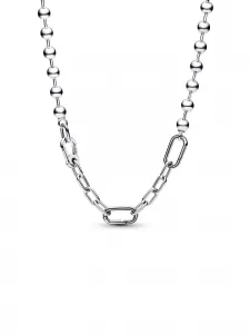 Колье Pandora ME из металлических бусин и звеньев, серебро