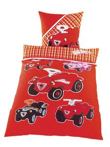 Комплект постельного белья из перкаля, 2 предмета, 135x200 см, BIG Bobby Car, красный JACK, 135x200 см