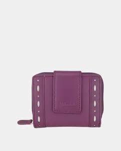 Маленький женский кошелек YANCCI из зеленой кожи с украшением по бокам Yancci