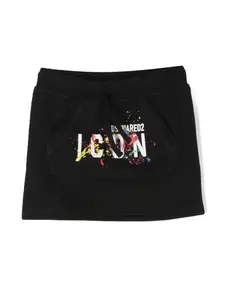 Юбка мини с логотипом DSQUARED2 KIDS, черный