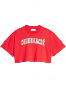 Укороченная футболка Couer Sacré Ami Paris, красный