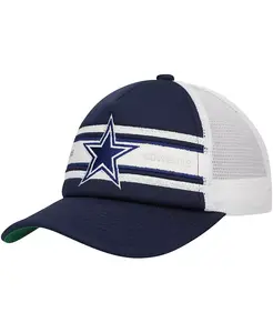 Большая регулируемая кепка Dallas Cowboys в полоску для мальчиков и девочек, цвет navy Mitchell & Ness