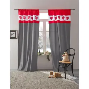 Занавеска Holly с продевом через штангу, 1 шт. Home Affaire, красный