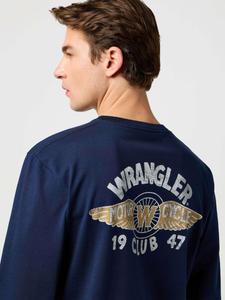 Рубашка WRANGLER Ls Americana Tee, синий