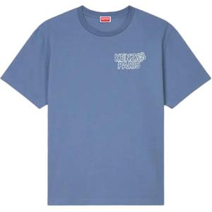 KENZO Синяя вышитая футболка оверсайз с созвездием