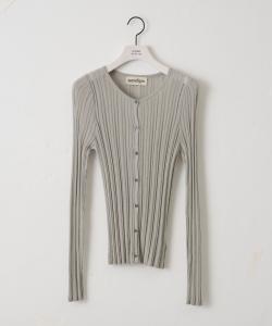 Хлопковый модал, иглопробивной, прозрачный ребристый кардиган Colony 2139, цвет Light Gray