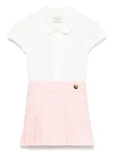 Комплект из рубашки и юбки со складками FENDI KIDS, белый