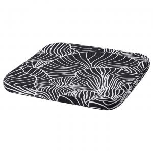 Подушка на стул, черный/белый, 36x36x2,5 см, STAGGSTARR IKEA